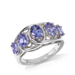 Colleen Lopez "Give Me Five!" 1.50ct Tanzanite Sterling Silver 5 Stone Ring   7742507