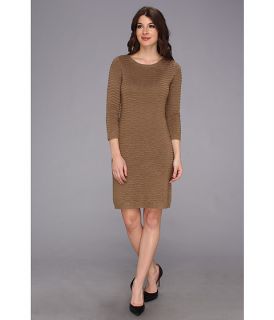 calvin klein l s wave knit sweater dress taupe