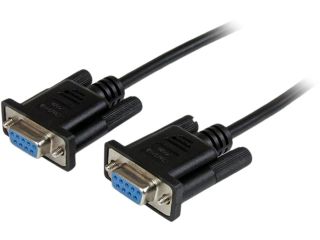 StarTech 1m Black DB9 RS232 Serial Null Modem Cable F/F