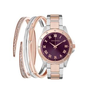 Womens Two Tone Watch and Bracelet Set   Jewelry   Watches   Watch