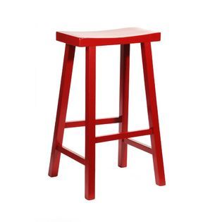 International Concepts 29 Saddle Seat Stool Red