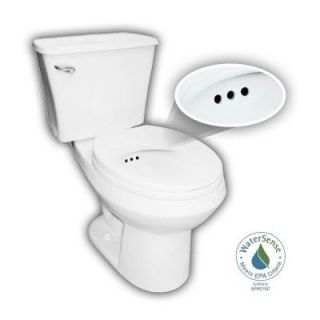 Penguin Toilets 2 piece 1.28 GPF Single Flush Round Toilet with Overflow Protection in White 509