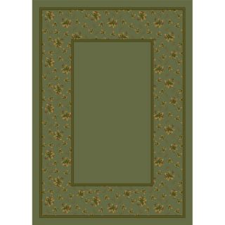 Milliken Woodland Rectangular Green Floral Tufted Area Rug (Common: 8 ft x 11 ft; Actual: 7.66 ft x 10.75 ft)