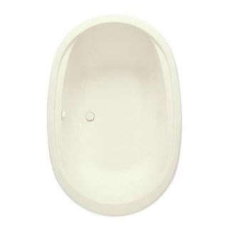 Aquatic Velencia II 6 ft. Center Drain Acrylic Soaking Tub in Biscuit 727149793166