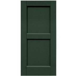 Winworks Wood Composite 15 in. x 33 in. Contemporary Flat Panel Shutters Pair #656 Rookwood Dark Green 61533656