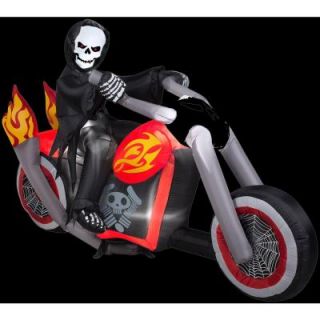 Gemmy 4.4 ft. Inflatable Reaper Motorcycle Scene 52766X
