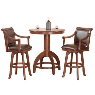 Palm Springs Medium Brown Cherry 3 piece Bar Height Bistro Set