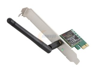 Rosewill RNX N150PCe   Wireless N150 Wi Fi Adapter   IEEE 802.11b/11g/11n, (1T1R), Up to 150 Mbps Data Rates, PCIe 2.0 Interface, WPS Supported