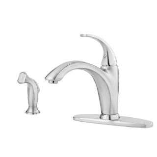 Pfister Selia Stainless Steel 1 Handle High Arc Kitchen Faucet with Side Spray