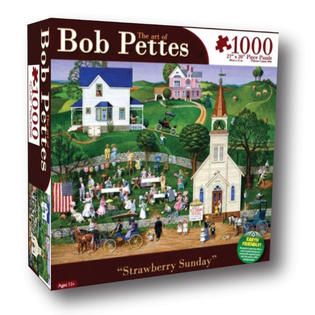 KARMIN Bob Pettes Strawberry Sunday 1000 Piece Puzzle   Toys & Games