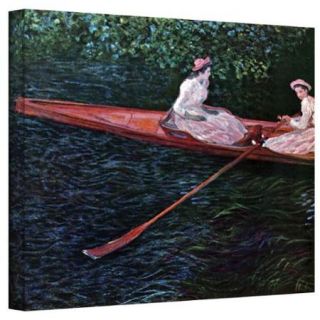 Claude Monet 'Canoe' Wrapped Canvas Art 36 x 48