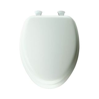 Mayfair Lift Off White Cushioned Vinyl Elongated Toilet Seat