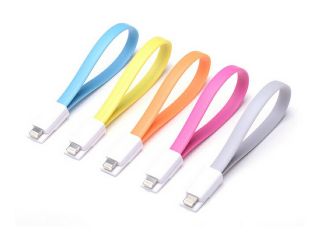 3 PCS * 24 CM Magnet Flat USB Charging and Data Sync Cable for 8 Pin iPhone 5/6 (Mixed Colors)