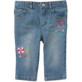 Healthtex Baby Toddler Girl Embroidered Capri Jeans