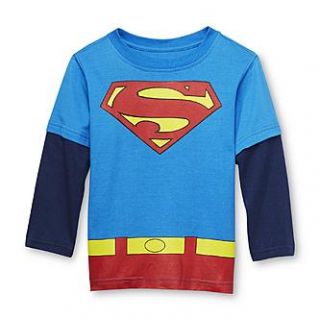 DC Comics Superman Toddler Boys Long Sleeve T Shirt & Cape   Baby