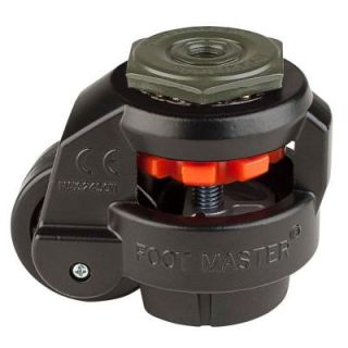 Foot Master 2 in. Nylon Wheel Standard Stem Leveling Caster with Load Rating 550 lbs. GD 60S BLK 1/2