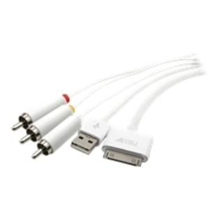 Accell  6 iPod®/iPhone®/iPad® Composite AV Cable with USB Sync