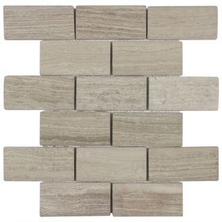 Elida Ceramica 1 Stonegate Subway Mosaic Natural Stone Marble Wall Tile (Common: 12 in x 10 in; Actual: 11.65 in x 9.75 in)