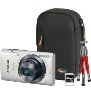 Canon PowerShot ELPH 160 Digital Camera Bundle with 20 Megapixels and 8x Optical Zoom