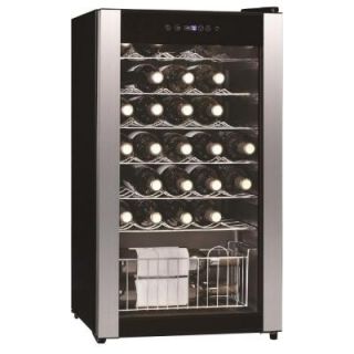 Equator Media 3.1 cu. ft. 33 bottles Wine Cooler in Black with Stainless Steel Trim WR 116 33