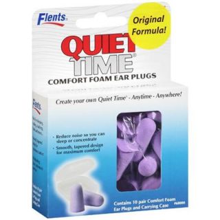 Flents: Plugs Quiet Time Comfort Foam Ear, 10 Pr