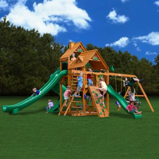 Great Skye II with Amber Posts Cedar Swing Set by Gorilla Playsets