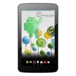 Visual Land ME7QSWC16GBBLK 7in Tablet 16gb W/ Android 5.0 Syst Google Play 5.0 Qc 2cam W/case