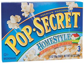 Pop Secret 24680 Microwave Popcorn, Homestyle, 3.5 oz Bags, 3 Bags/Box