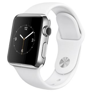 Apple®   Apple® Watch 38mm Stainless Steel Case with White Sport