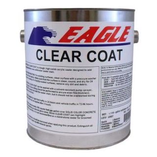 Eagle 1 gal. Clear Coat High Gloss Oil Based Acrylic Topping Over Solid Sealer ETC1