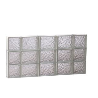 REDI2SET Ice Glass Pattern Frameless Replacement Block Window (Rough Opening: 36 in x 18 in; Actual: 34.75 in x 17.25 in)