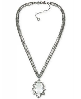 Carolee Multi Row Starburst Crystal Pendant Necklace   Jewelry