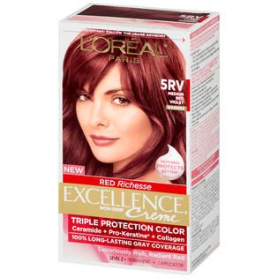 Oreal Triple Protection 5RV Warmer Medium Red Violet Hair Color 1 KT