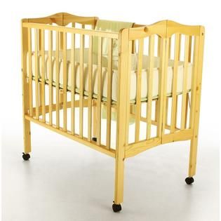 Dream On Me  2 in 1 Lightweight Portable Folding Crib Natural
