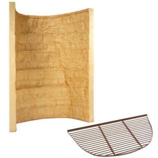 66 in. x 44 in. x 96 in. Tan Elite Composite Window Well with Metal Bar Grate BET 664496G