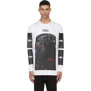 Hood by Air White Map Graphic T Shirt