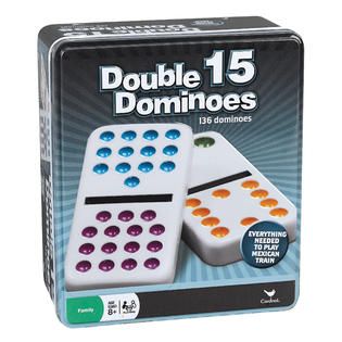 Cardinal Supplies Double Fifteen Color Dot Dominoes   Toys & Games