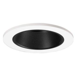 Halo 3 in. Black Recessed Lighting Baffle and White Trim 3003WHBB