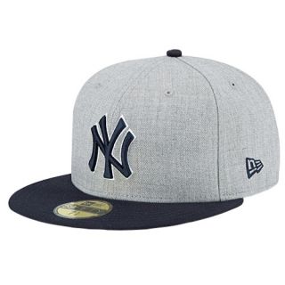 New Era MLB 59Fifty Heathered Cap   Mens   Baseball   Accessories   New York Yankees   Navy Heather