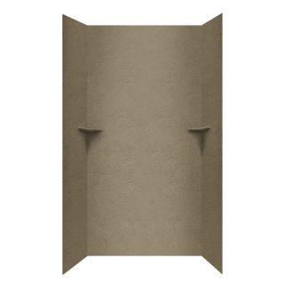 Swanstone Caramel Glass Solid Surface Shower Wall Surround Side and Back Panels (Common: 48 in x 36 in; Actual: 72 in x 48 in x 36 in)