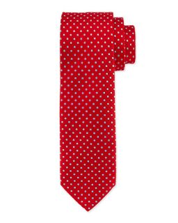 Charvet Venn Circle Silk Tie, Red/Blue