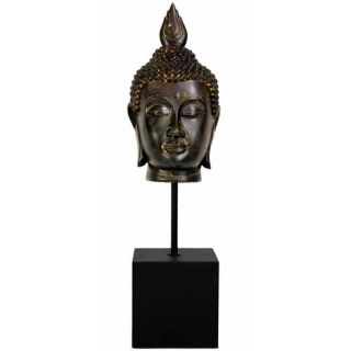 Oriental Furniture Burmese Buddha Head Bust