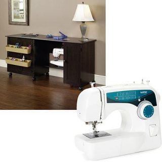 Sauder Sewing Craft Table and Brother XL 2600i Sewing Machine
