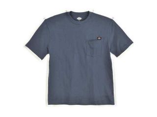 DICKIES WS450DN LT Short Sleeve T Shirt, Cotton, Dk Navy, LT