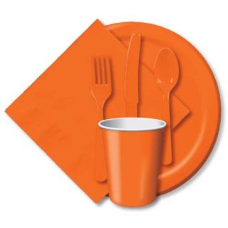 Paper Dinner Plates 9" 24/Pkg Sunkissed Orange