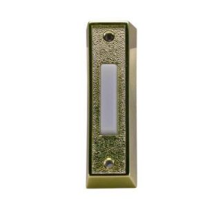 IQ America Wired Lighted Doorbell Push Button   Plastic Brass DP 1109A