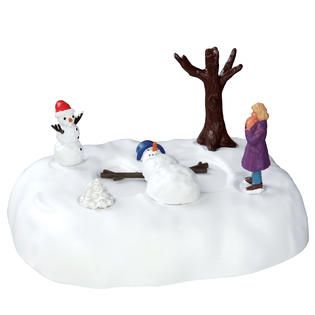 Christmas Village Table Accent Snowman Angel B/O (4.5V)   Seasonal