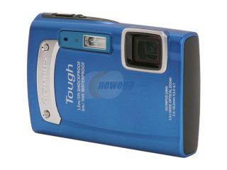 OLYMPUS TG 310 Blue 14 MP 3.6X Optical Zoom Waterproof Shockproof 28mm Wide Angle Digital Camera
