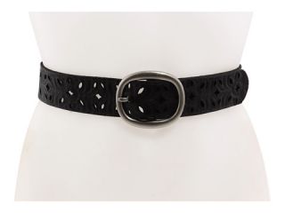 Fossil Floral Perforated Strap Black