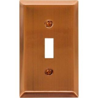Amerelle Century Steel 1 Toggle Wall Plate   Antique Copper 163TAC